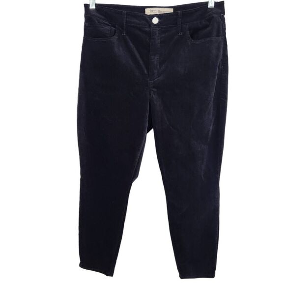 GAP Black Velvet Skinny Pants NWT Size 33 Gap Velvet Pants - Picture 1 of 8